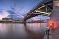 Moskva River Embankment and Bogdan Khmelnitsky Bridge, Moscow, R