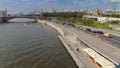 Moskvoretskaya embankment and Bolshoy Moskvoretsky bridge, Moscow river, Moscow, Moscow, Russia