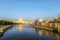 Moskvoretskaya embankment and Raushskaya embankment of Moscow river