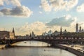 Moskvoretskaya and raushskaya embankment of Moscow river