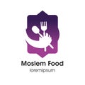 Moslem Food logo or symbol template design