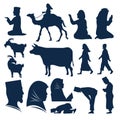 Moslem and islam themed Illustration silhouette element