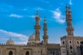 Moslem m,osque skyline with blue sky, Cairo,  Egypt Royalty Free Stock Photo