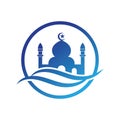 Moslem mosque icon Illustration design template logo