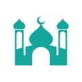 Moslem mosque icon Illustration design template logo