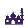 Moslem mosque icon Illustration design template logo