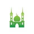 Moslem mosque icon Illustration design template logo