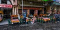 Moslem People at cafe in Luxor Souq, Egypt