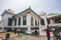 Moslem people in Palembang Great Mosque, the biggest mosque in Palembang, South Sumatra, Indonesia.