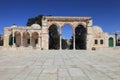 Masjid Aksa is located in Jerusalem. Royalty Free Stock Photo