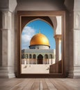 Mosque alaqsa Palestinian frame wall Royalty Free Stock Photo