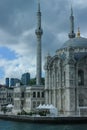 Mosque on the shores of Bosporus river in Istanbul, Turkey
