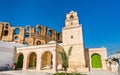 Mosque and Amphitheatre of El Jem, Tunisia Royalty Free Stock Photo