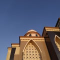 Mosque architecture isoloated on blue sky