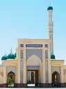 Mosque  with beautiful green domes on minarets. Royalty Free Stock Photo