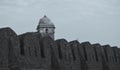 Mosque behind wall Royalty Free Stock Photo