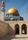 A mosque building with a golden dome Royalty Free Stock Photo