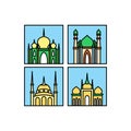 Mosque building icon illustration Royalty Free Stock Photo