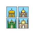 Mosque building icon illustration Royalty Free Stock Photo