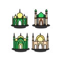 Mosque building icon illustration Royalty Free Stock Photo