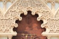 Mosque carving door under sunshine Royalty Free Stock Photo