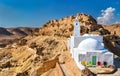 Mosque at Chenini, a a fortified Berber village in Southern Tunisia Royalty Free Stock Photo