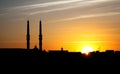 Mosque with church represent peace in cairo in egypt in africa Royalty Free Stock Photo