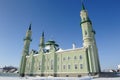 Mosque in the city of Sterlitamak against the blue sky