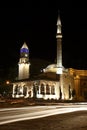 Mosque and clock tower in Tirana Royalty Free Stock Photo