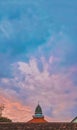 Mosque cloud afternoon cottage beautiful pink bluesky