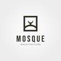 Mosque dome logo vector symbol minimal illustration design