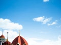 Mosque Dome Ramadan Islam on Blue Sky Background Muslim Building Turkey Kareem Mubarak Eid Zayed Uae Greeting Architecture Abu