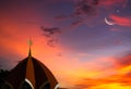 Mosque Dome Scescent Moon Star Sky Night Israa Mecca Mohammed Ramadan Isra Sheikh Ramadan Grand Uae Arab Islamic Emirates