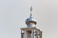 mosque dome tower with speaker for call to prayer