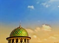 Mosque dome under the blue sky