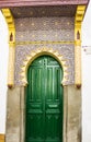Mosque door in Tanger old town, Morocco Royalty Free Stock Photo