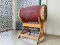 mosque drum that was used in ancient times as a call and is not used anymore