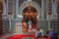 Mosque entrance decorated with mosaic and carvings