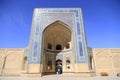 Mosque entrance in the Poi Kalyan Complex in Bukhara, Uzbekistan Royalty Free Stock Photo