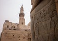 Mosque in front of statue of Ramses II Royalty Free Stock Photo