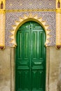 Mosque green door, Tanger, Morocco.