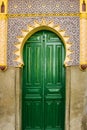 Mosque green door, Tanger, Morocco Royalty Free Stock Photo