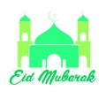 Mosque Happy Eid Mubarak