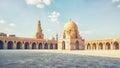 Inside the Ibn Tulun mosque Royalty Free Stock Photo