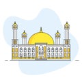 Mosque Illustration Design Flat Style Part 1 Royalty Free Stock Photo