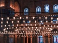 Central chandelier in the mosque Royalty Free Stock Photo