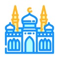 mosque islam muslim color icon vector illustration