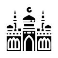 mosque islam muslim glyph icon vector illustration