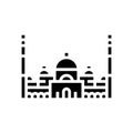 mosque islam muslim glyph icon vector illustration