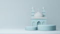 Mosque Islamic display 3d illustration 3D rendering Royalty Free Stock Photo